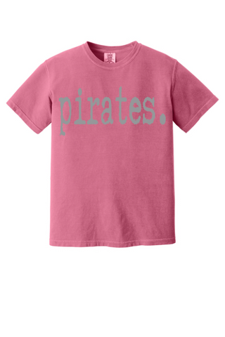 Pirates Typography Comfort Colors Tee
