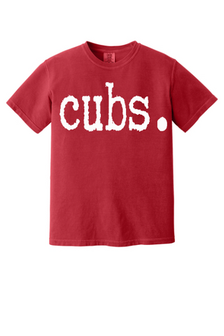 Cubs Typography Comfort Colors Tee