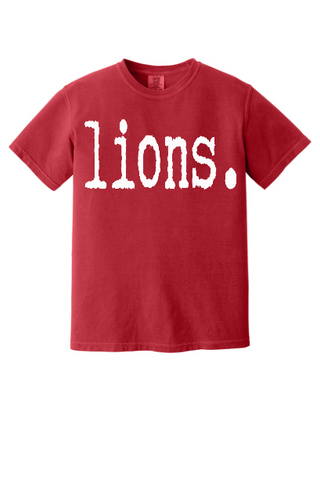 Lions Typography Comfort Colors Tee