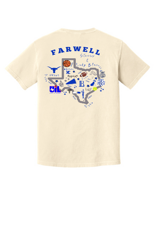 Farwell School Spirit Ivory Comfort Colors Brand Tee